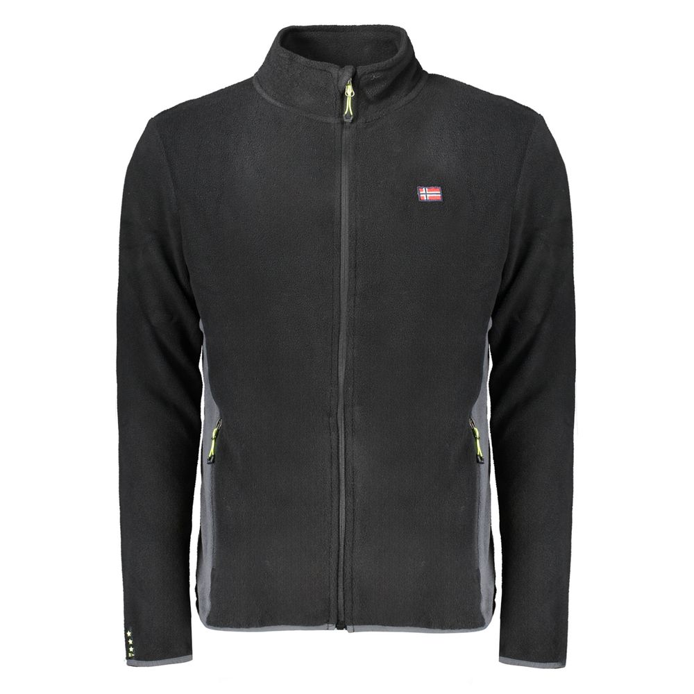 Black Polyester Mens Sweatshirt
