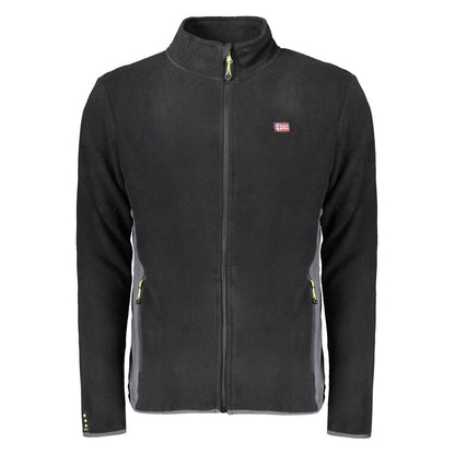 Black Polyester Mens Sweatshirt
