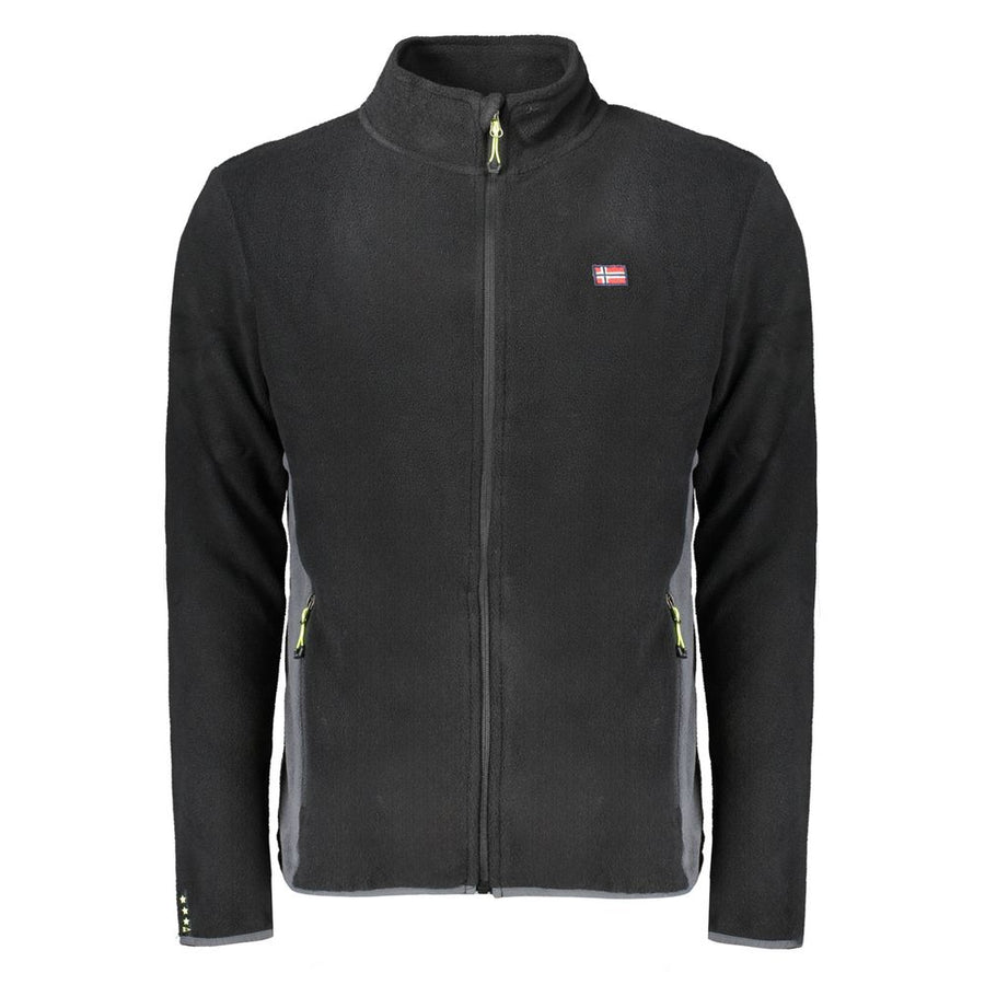 Black Polyester Mens Sweatshirt