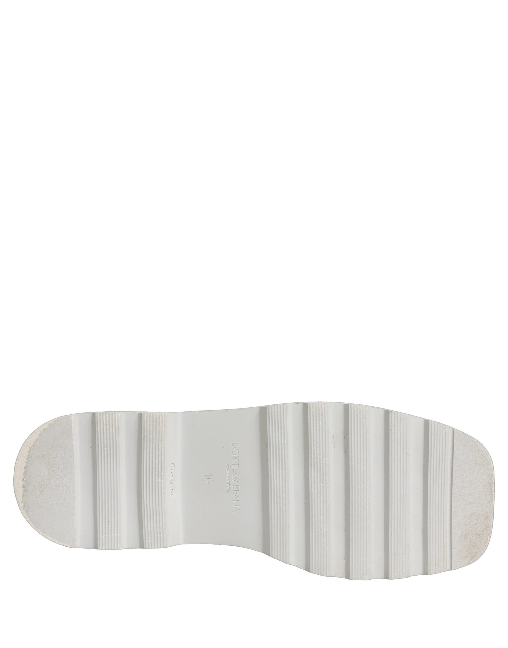 White Leather Chunky Sole Slip On Derby Shoes