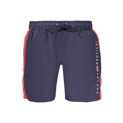Blue Polyamide Men's Swimwear