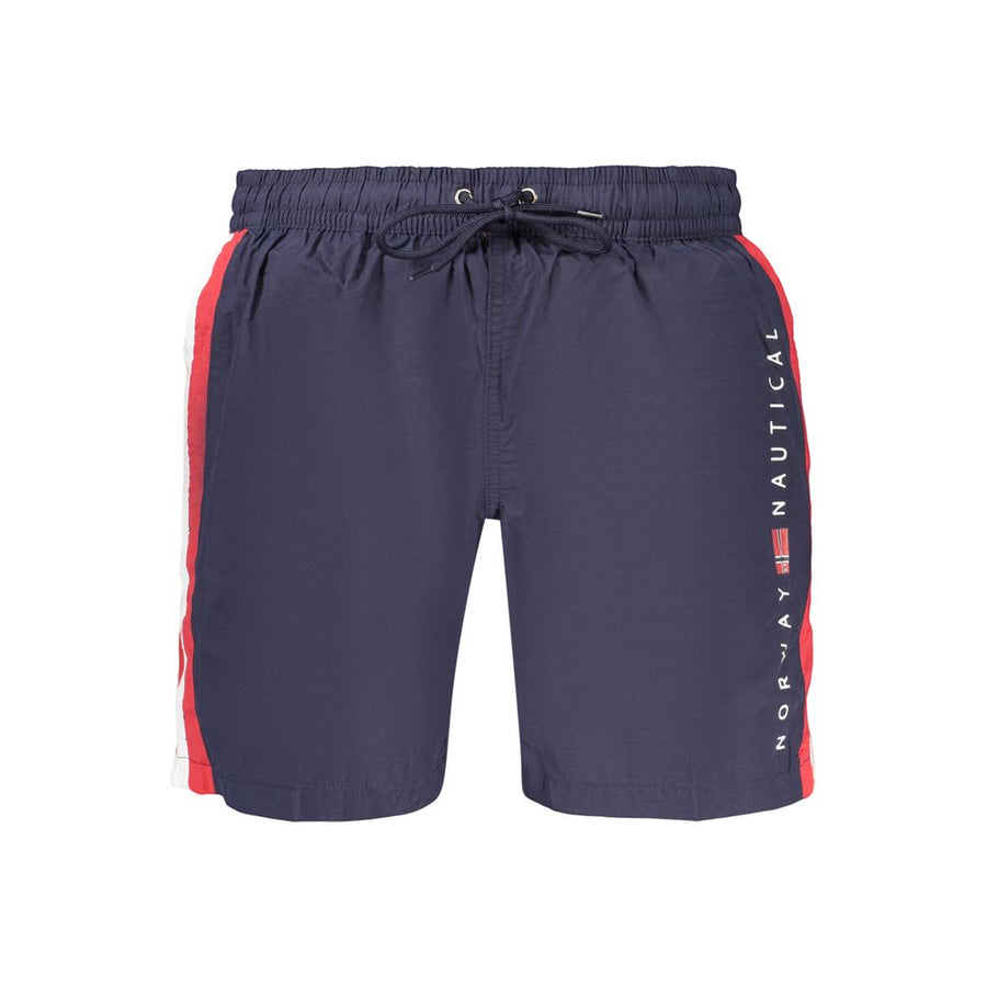 Blue Polyamide Men's Swimwear