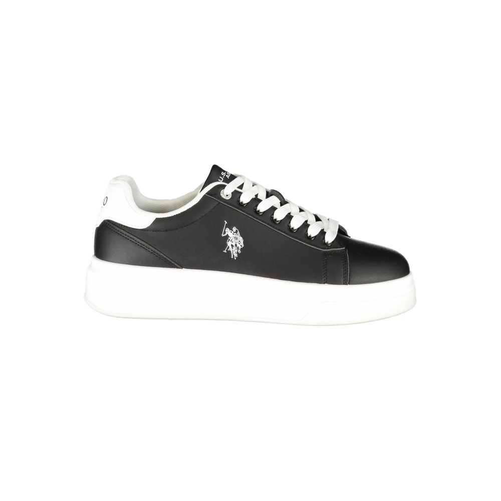 Black Polyurethane Men's Sneaker