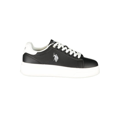 Black Polyurethane Men's Sneaker