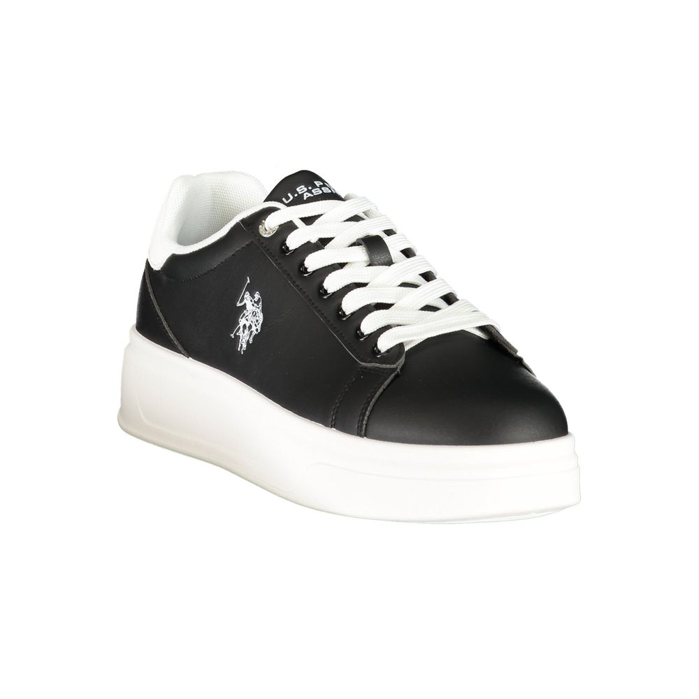 Black Polyurethane Men's Sneaker
