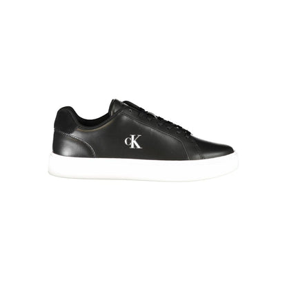 Black Polyurethane Men's Sneaker