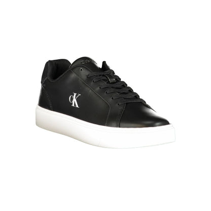 Black Polyurethane Men's Sneaker