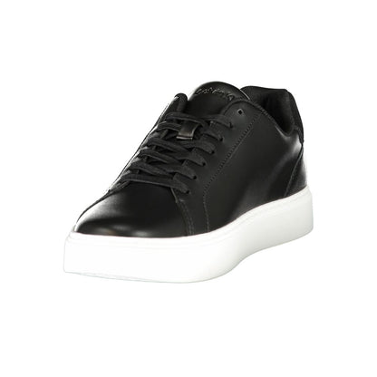 Black Polyurethane Men's Sneaker