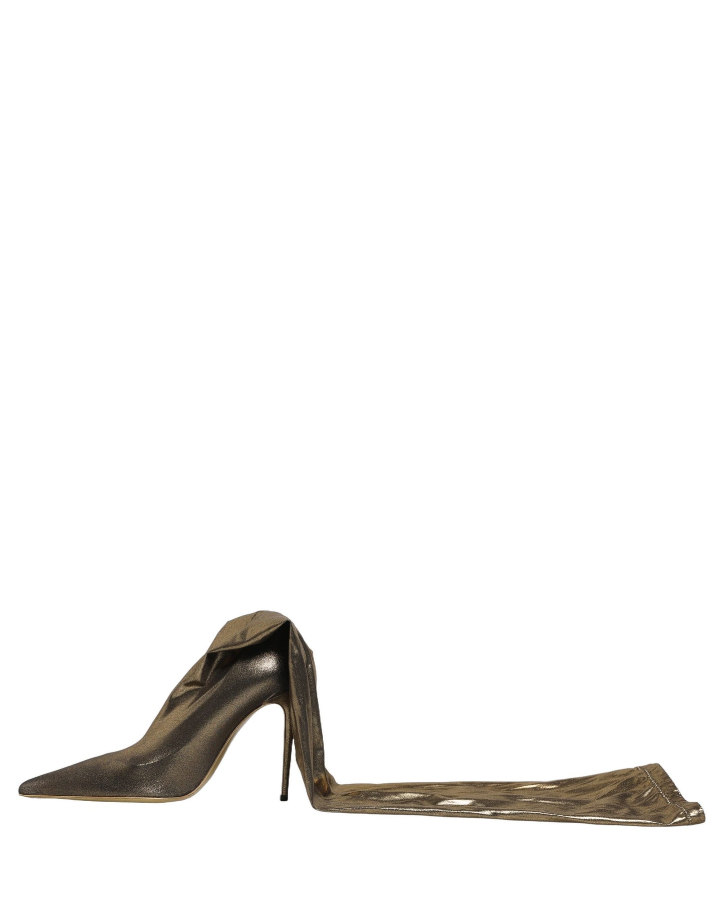 Gold Nylon Socks Knee High Boots Pumps Shoes