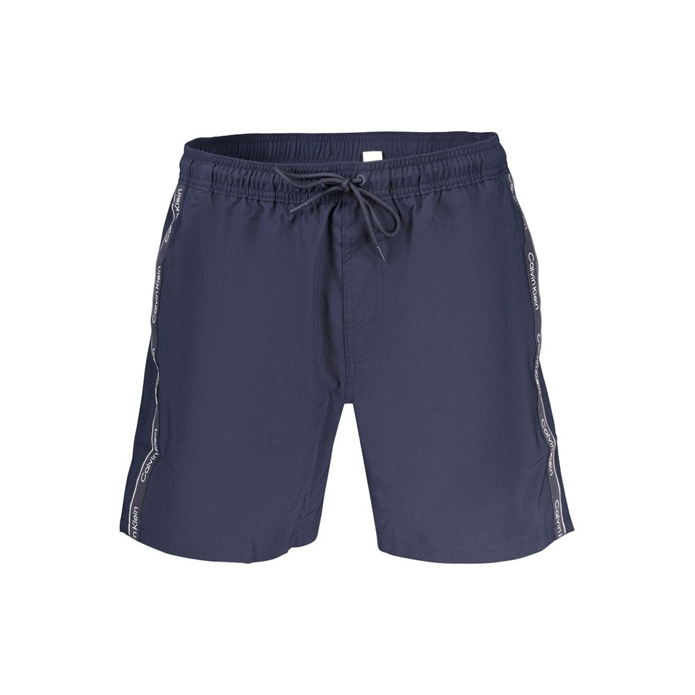 Blue Polyester Men's Swim Shorts