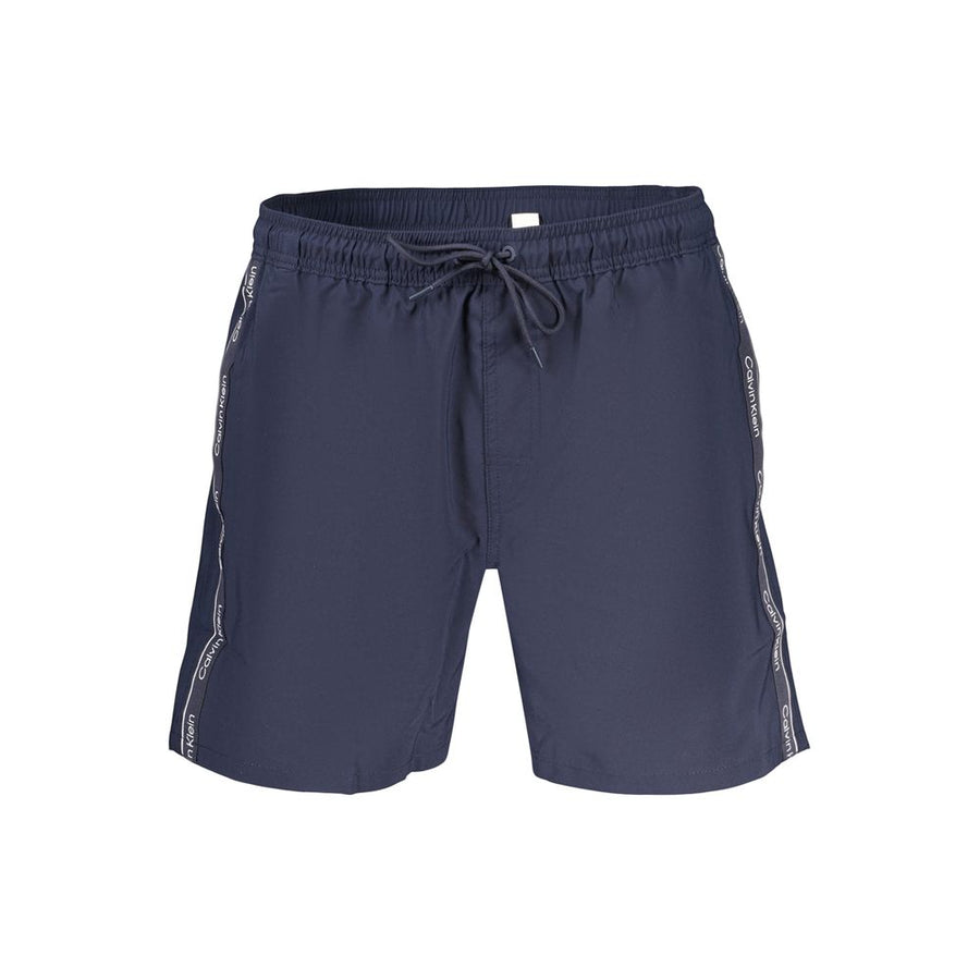 Blue Polyester Men's Swim Shorts