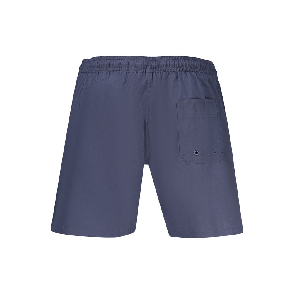 Blue Polyester Men's Swim Shorts