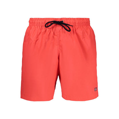 Red Polyamide Men's Swim Boxer