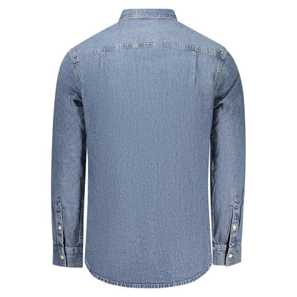 Blue Cotton Men's Shirt