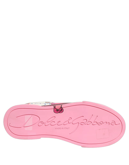 White Pink Portofino Royal Pig Sneakers Shoes