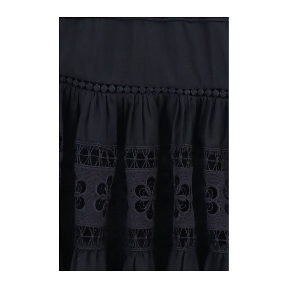 Black Cotton Casual Dress