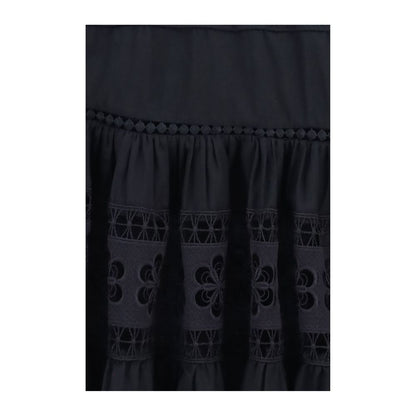 Black Cotton Casual Dress