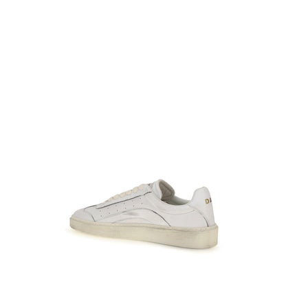 White Calf Leather Bos Taurus Low Top Sneakers
