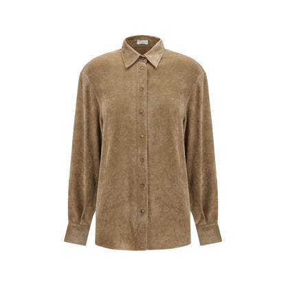 Beige Viscose Dress Shirt