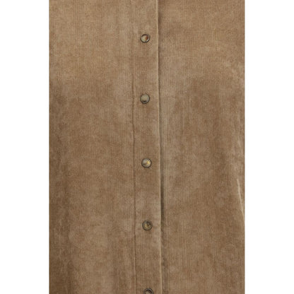 Beige Viscose Dress Shirt