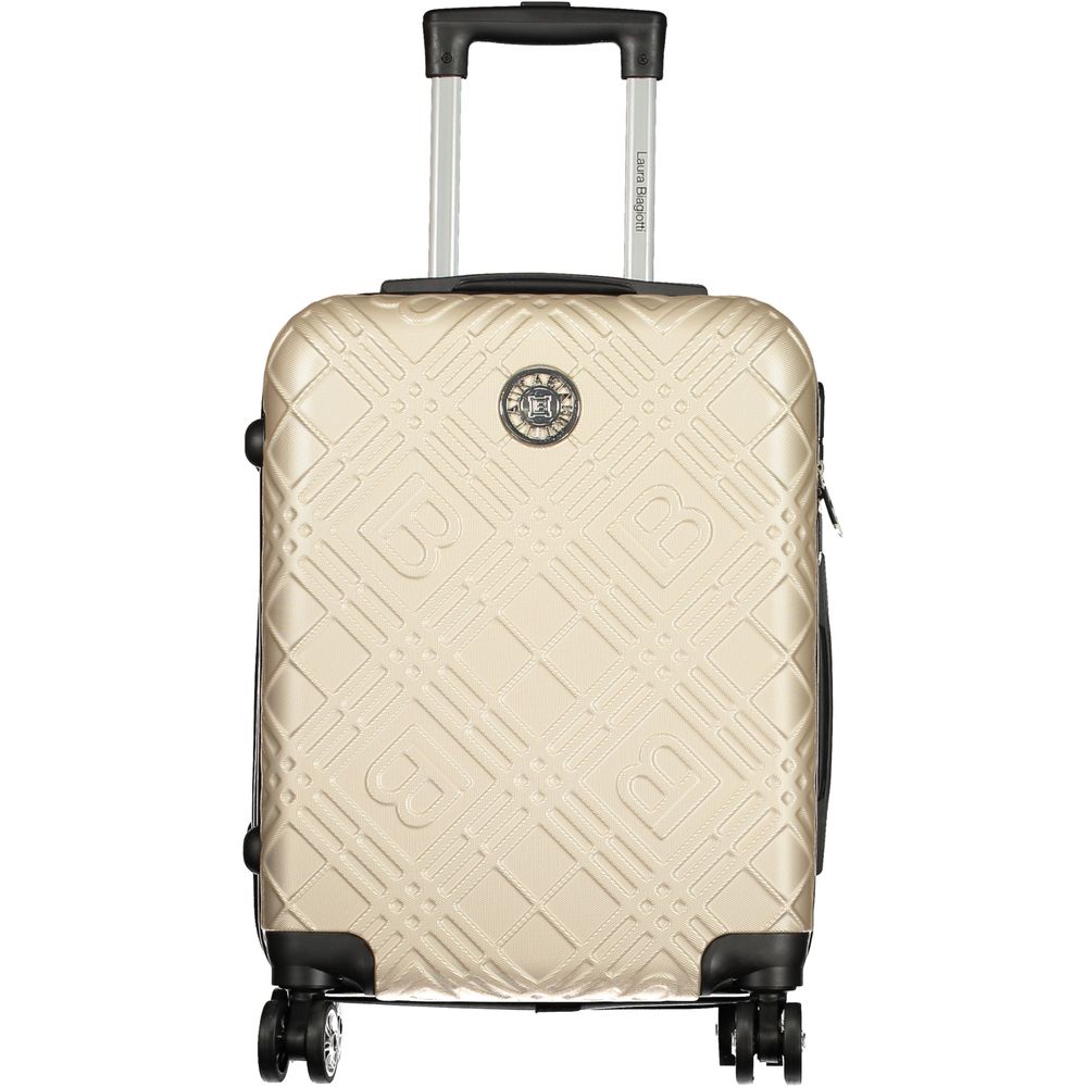 Gold Polyurethane Women's Travel Bag