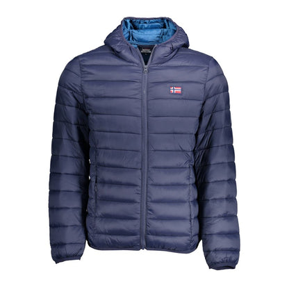 Blue Polyamide Men's Jacket