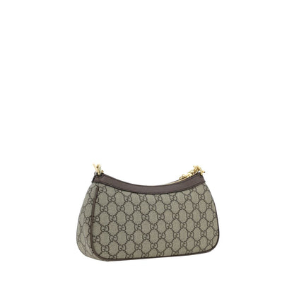 Brown Cotton Shoulder Bag