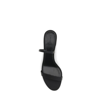 Black Calf Leather Bos Taurus Stiletto Heel Sandals