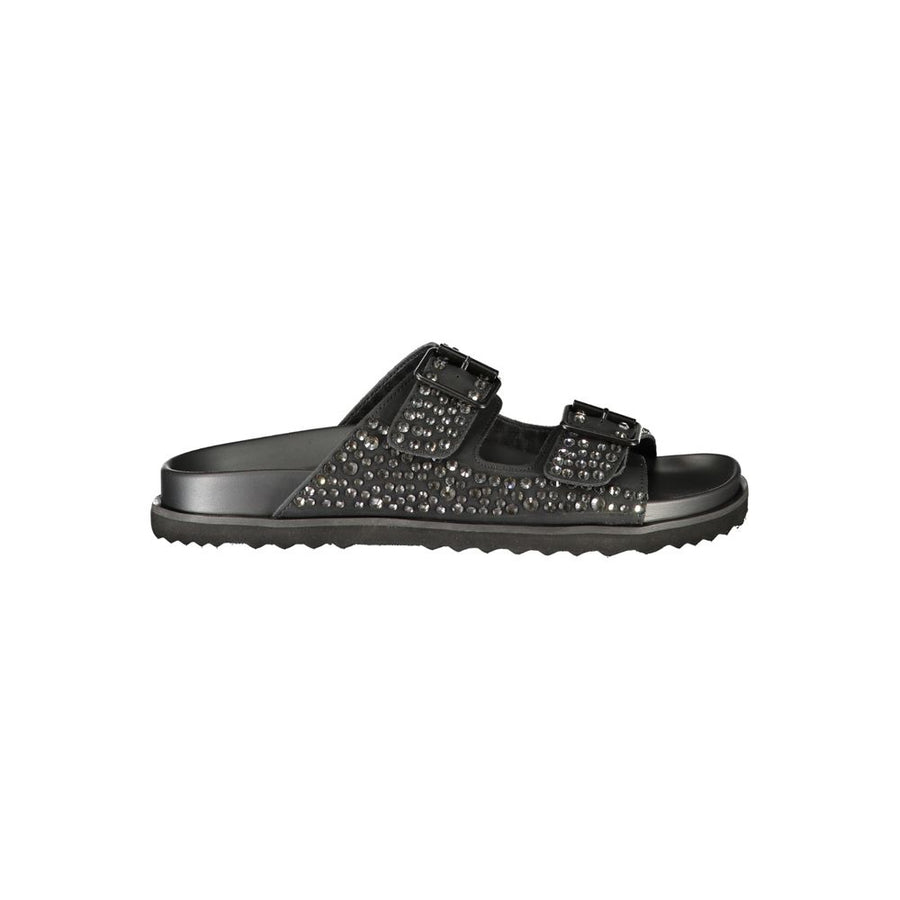 Black Polyurethane Women's Slipper