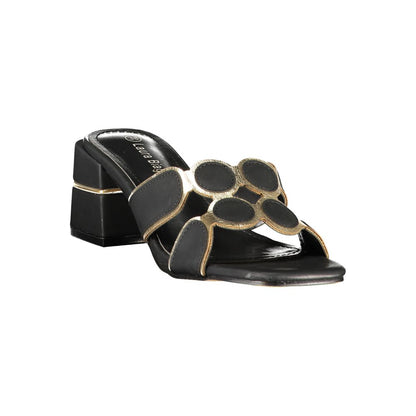 Black Polyurethane Women's Sandal