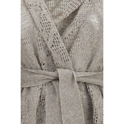 Beige Linen Cardigan
