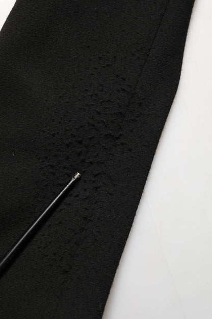 Black Logo Crest SingleBreasted Coat Blazer