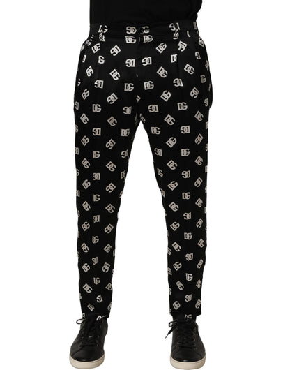 Black Silk Skinny Leg Dress Men Trouser Pants