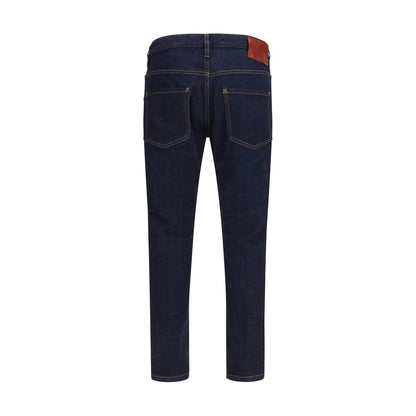 Blue Cotton Slim Fit Jeans
