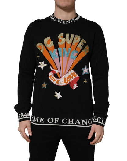 Black Super King Crew Neck Sweatshirt Sweater