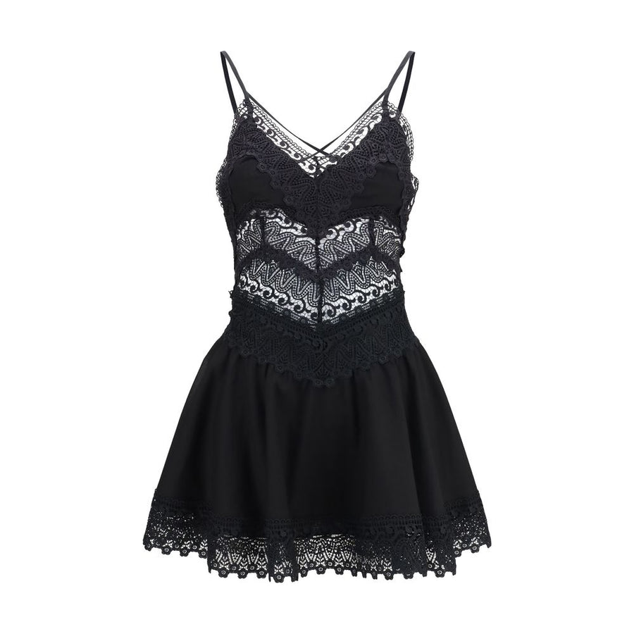 Black Cotton Casual Dress