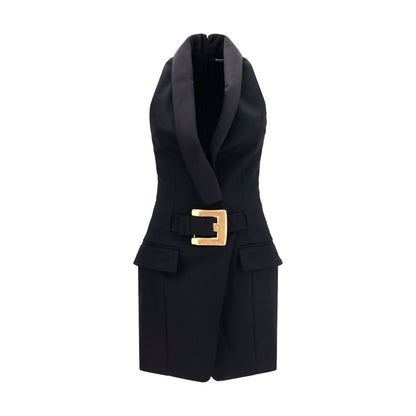 Black Wool Oves Aries Casual Dress