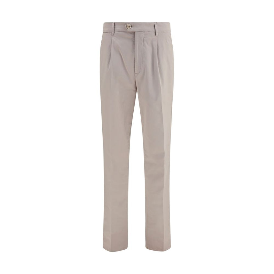 Beige Cotton Chino Pants