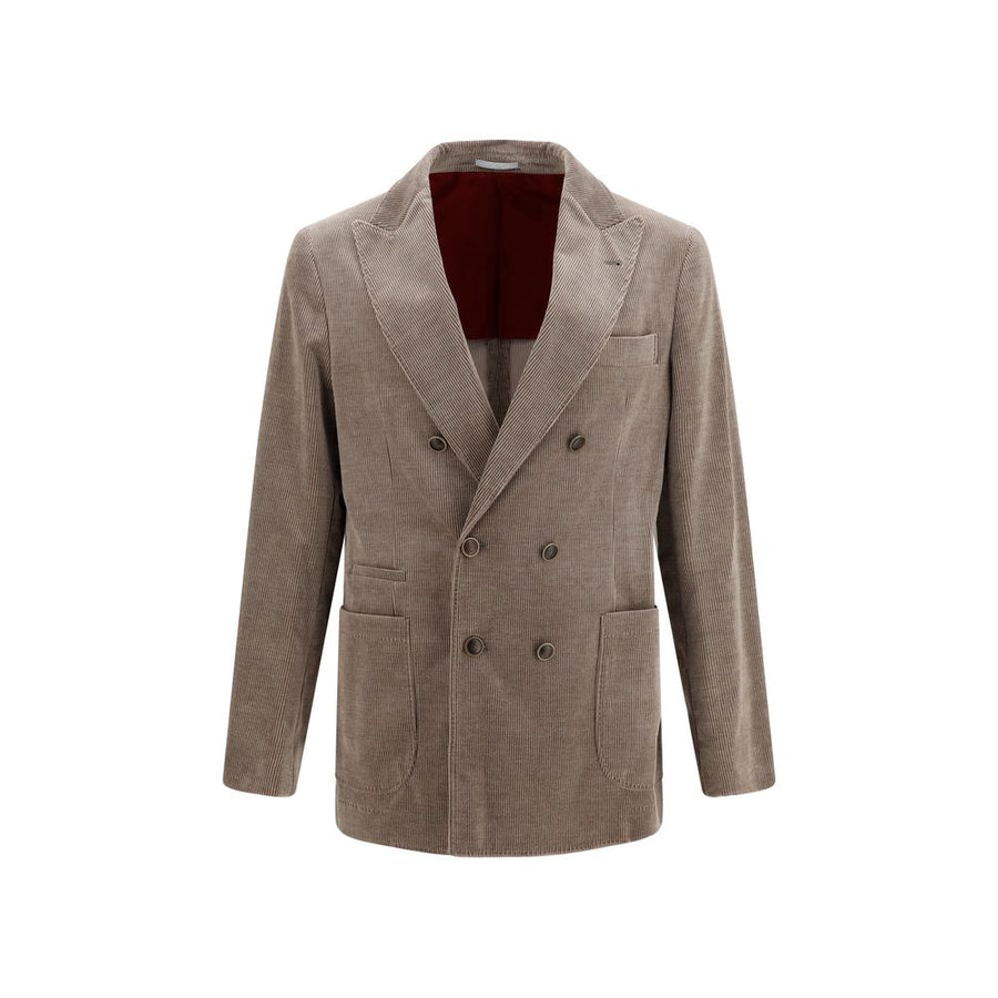 Gray Cotton Full-Length Jacket