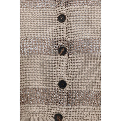 Beige Cotton Cardigan