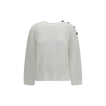 White Cotton Sweatshirt