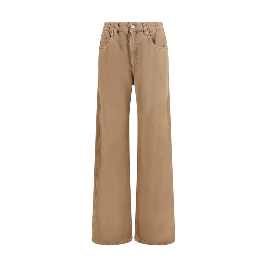 Beige Cotton Jeans Denim