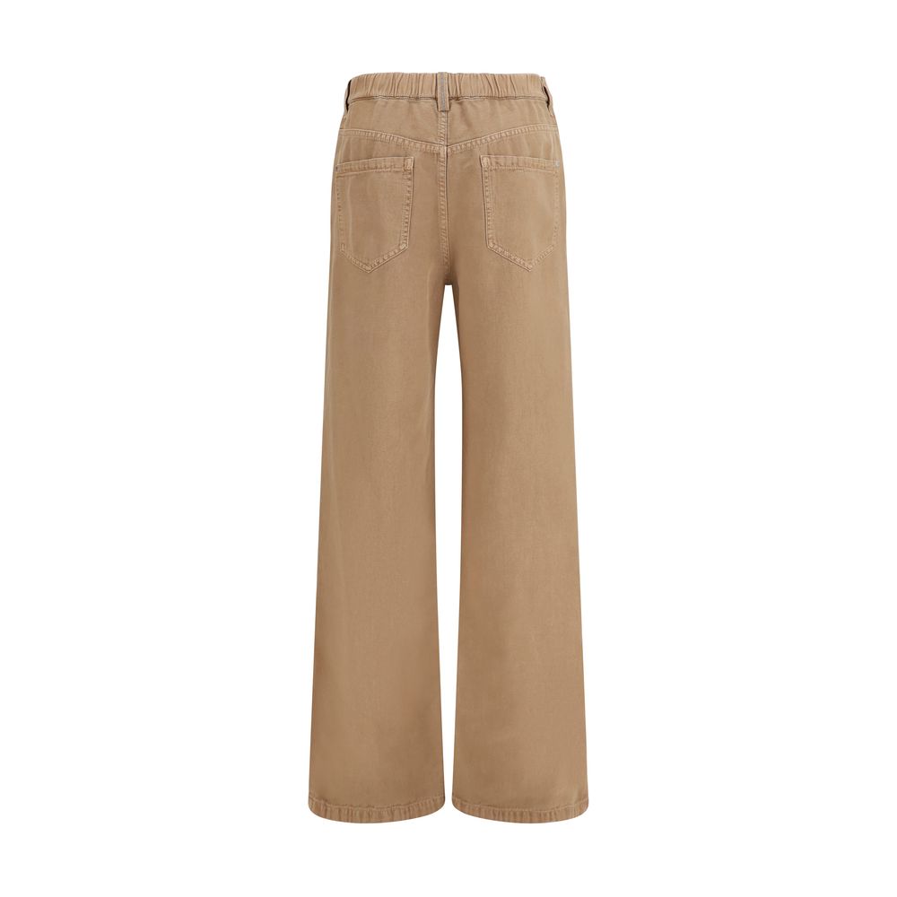 Beige Cotton Jeans Denim