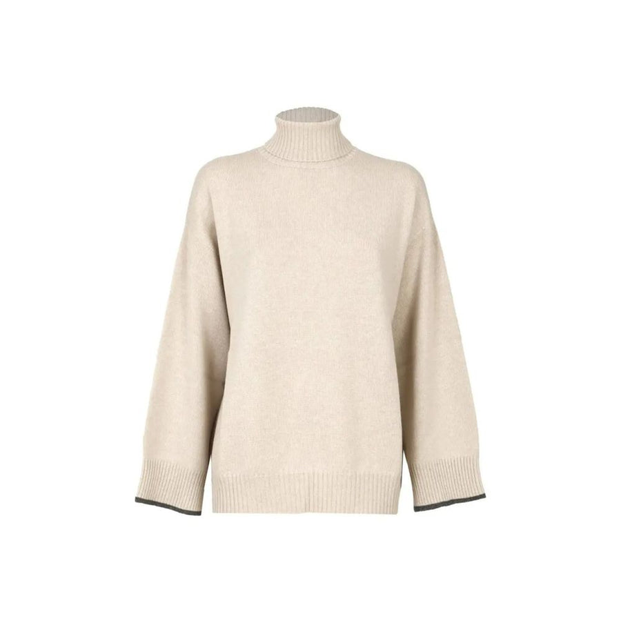 Beige Cashmere Turtleneck