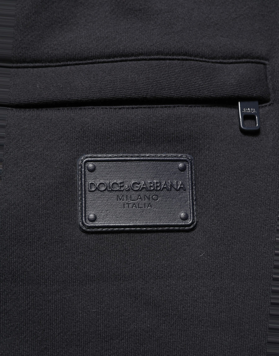Black Drawstring Viscose Jogger Men Sweatpants Pants