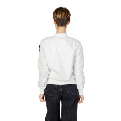 White Polyamide Bomber