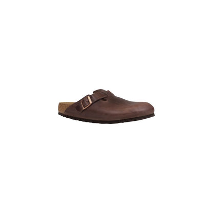 Brown Leather Clogs
