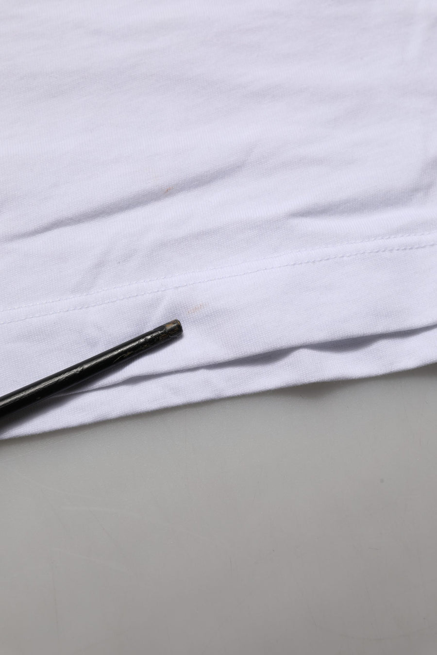 White Floral Logo Cotton Round Neck T-shirt