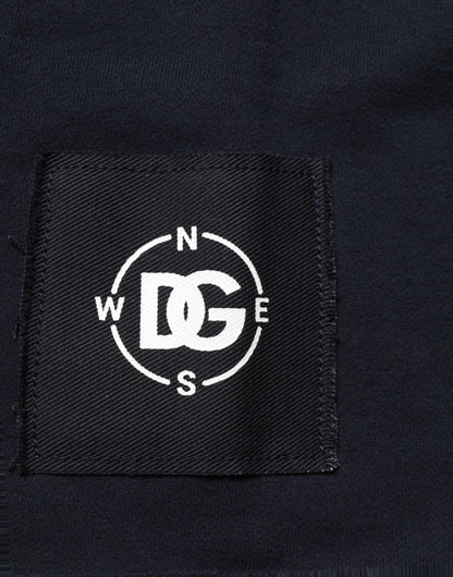 Dark Blue Logo Cotton Sweatshirt Sweater