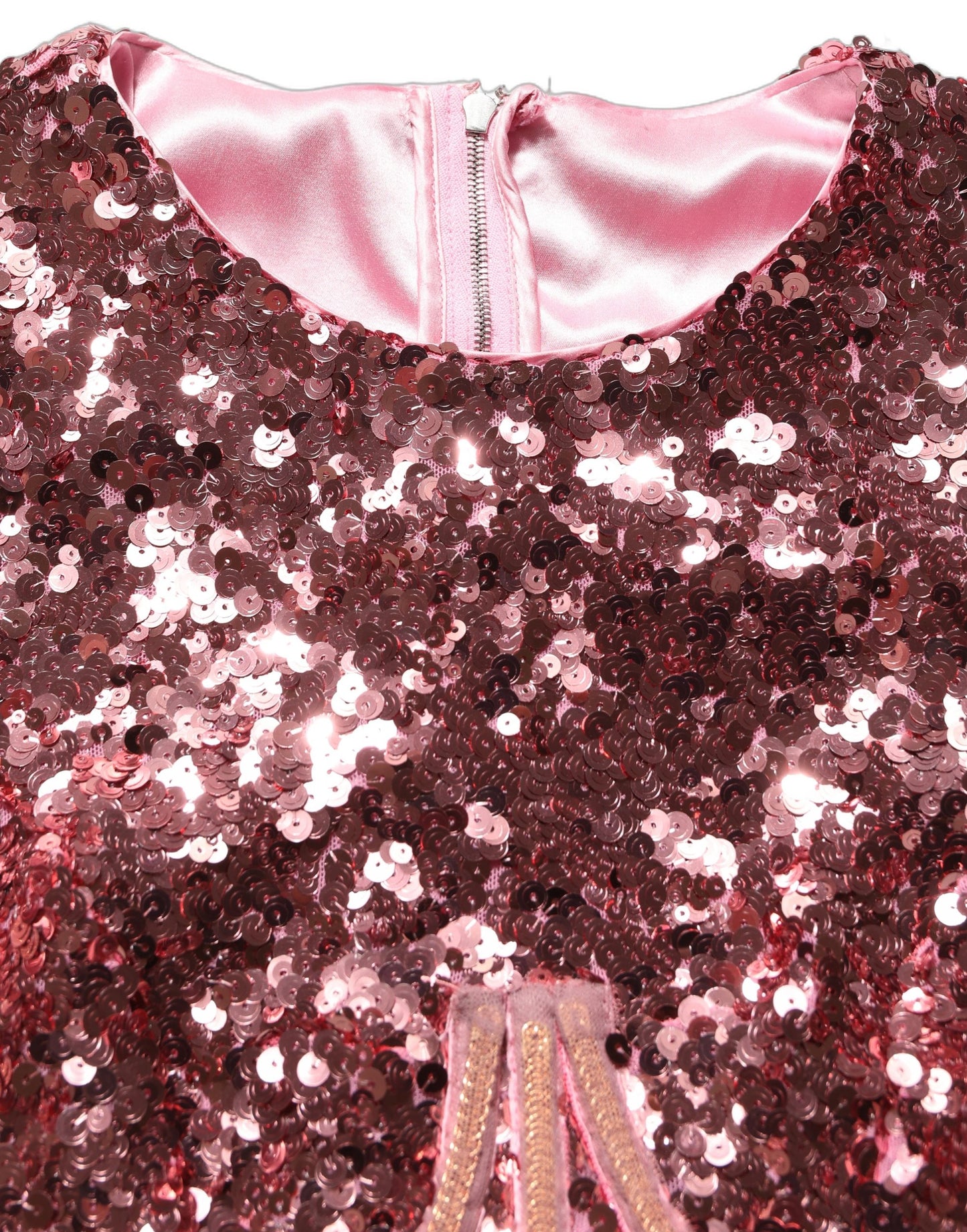 Pink Long Sequined Corset Detailing Gown Dress
